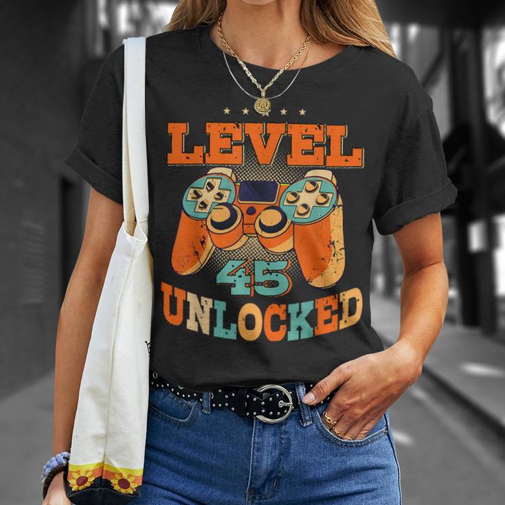 45歳の誕生日プレゼント 45歳 男性と女性、ビデオゲーム 1976年生まれ Tシャツ 彼女への贈り物