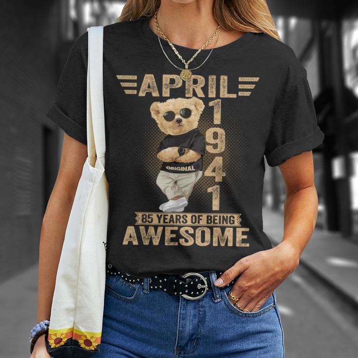 4月 85歳の誕生日 男性 女性 1941 素晴らしいテディベア Tシャツ 彼女への贈り物