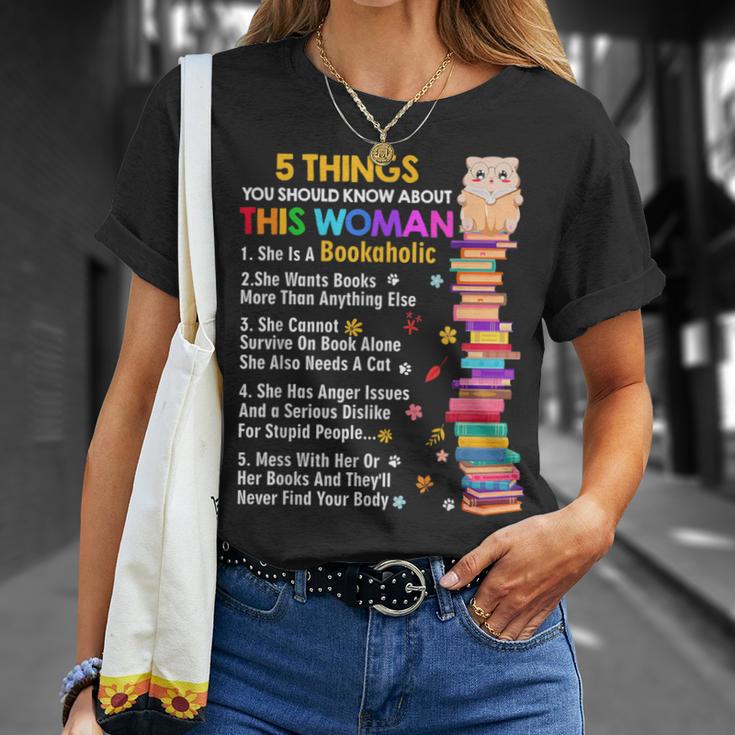 5 Things Should Know About This Woman Bookaholic Book Lover T-Shirt Gifts for Her
