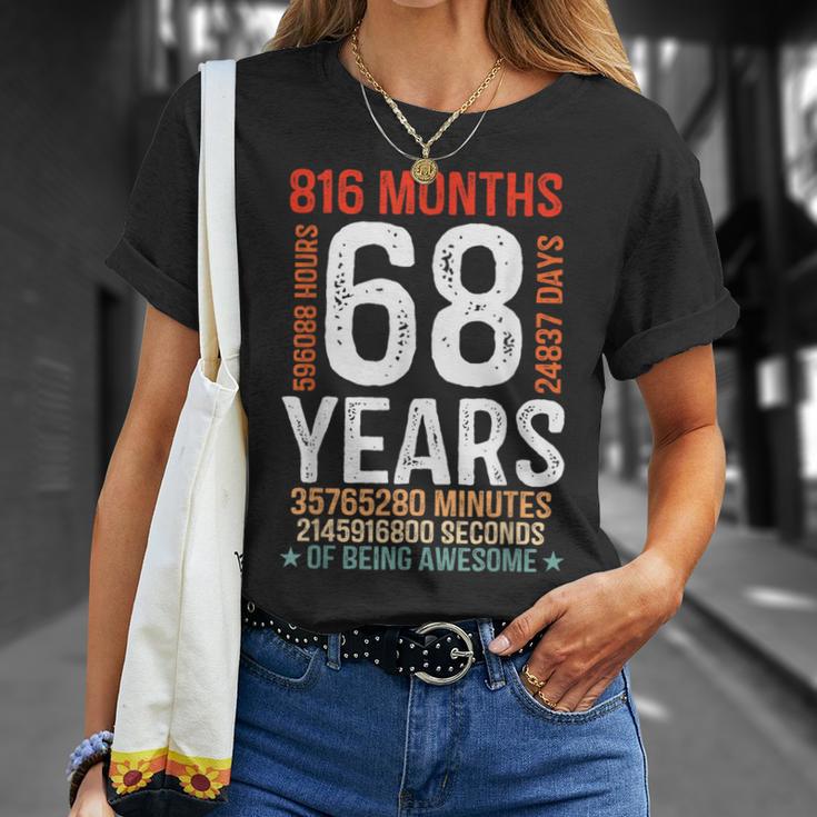 68歳の誕生日プレゼント 68歳 816ヶ月 レトロ ヴィンテージ Tシャツ 彼女への贈り物