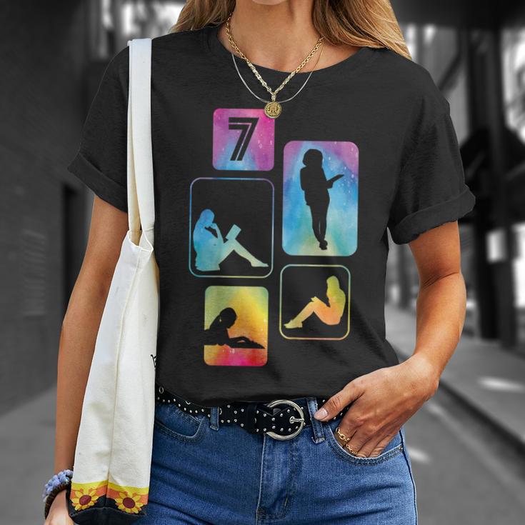 7th Birthday Book Reading Bookworm Book Lover Girls T-Shirt Gifts for Her
