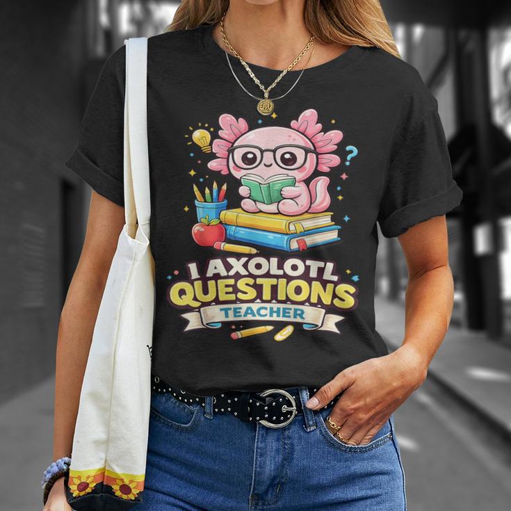I Axolotl Questions Teacher Cute Reading Book T-Shirt Gifts for Her