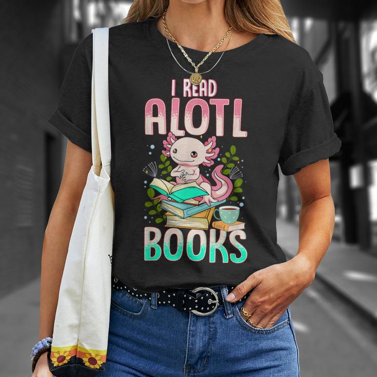 Axolotl Shirts For Girls Book Lover Cute I Read Alotl Books T-Shirt Gifts for Her