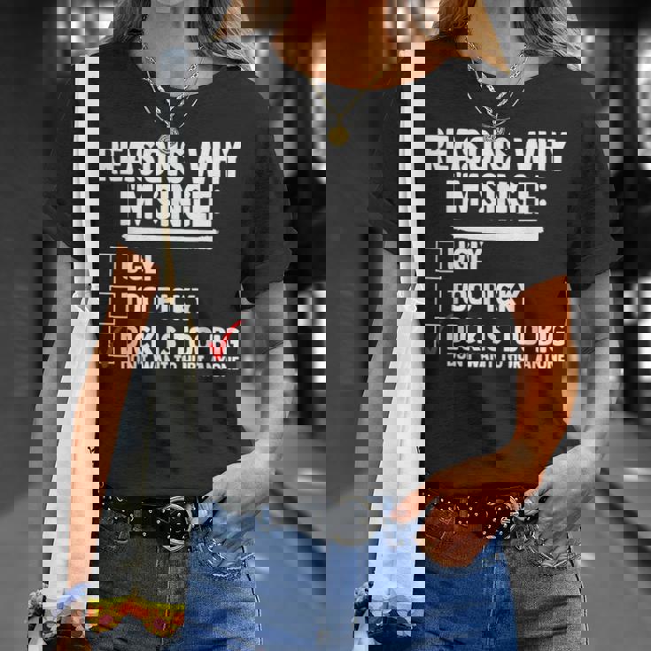 Bachelor メンズ シャツ Rasons Why I'mingle Big Dick Fun Tシャツ 彼女への贈り物