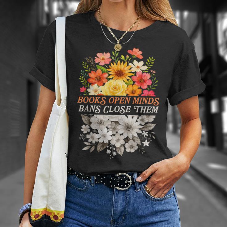 Banned Book Reading Lover Books Open Minds Bans Close Them T-Shirt Gifts for Her