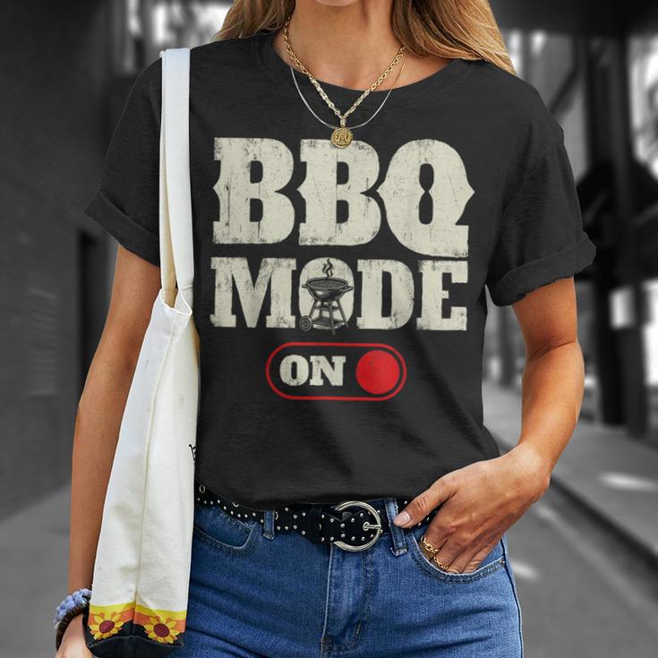 Bbqモードオン バーベキュー愛好家 グリル バーベキュー Tシャツ 彼女への贈り物
