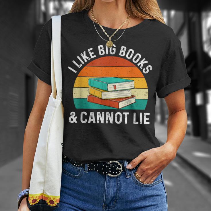 I Like Big Books & Cannot Lie Reading Bookworm Reader T-Shirt Gifts for Her