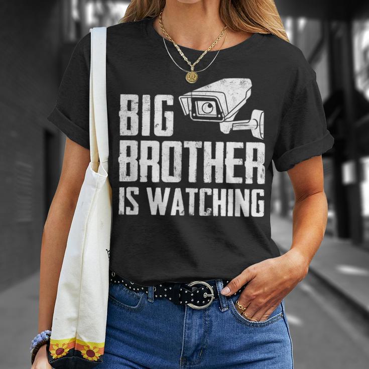 Big Brother Is Watching Government Massurveillance Cctv Tシャツ 彼女への贈り物