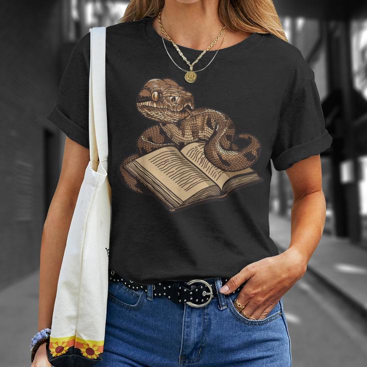 Boa Constrictor Reading A Book T-Shirt Gifts for Her