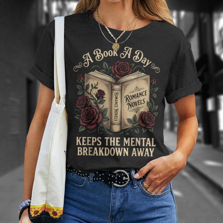 A Book A Day Keeps The Mental Breakdown Away T-Shirt Gifts for Her