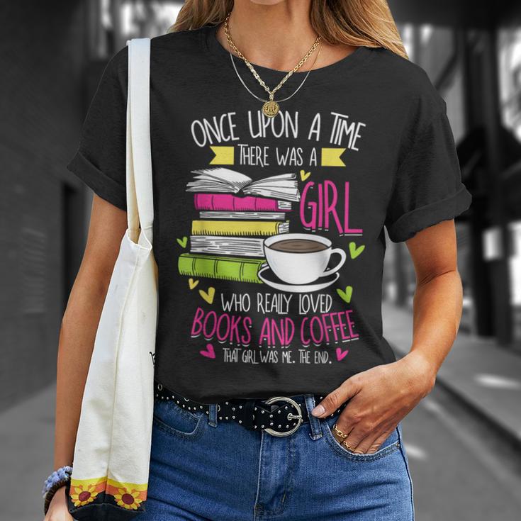 Book Lover & Coffee Reader Reading Quote Women & Girls T-Shirt Gifts for Her