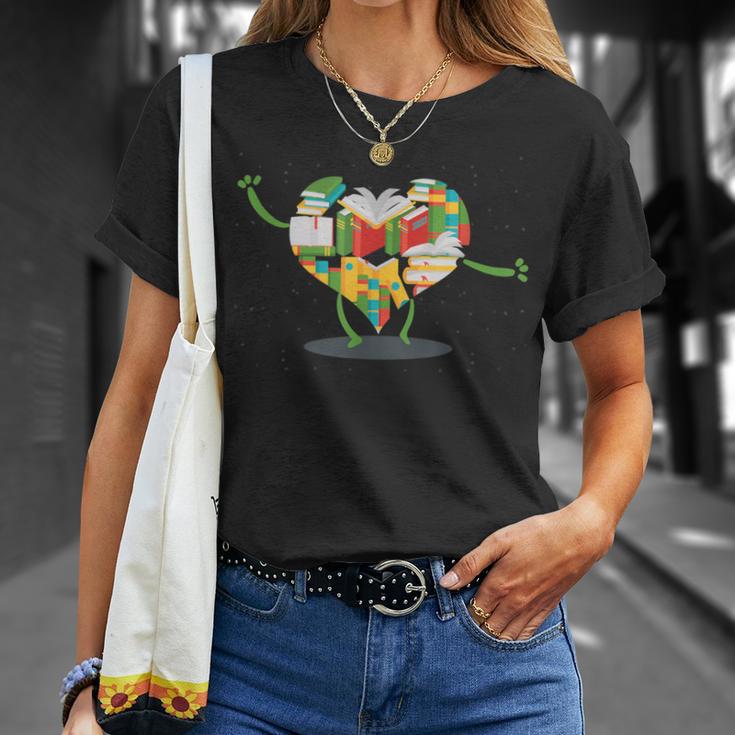 Book Lover Heart Shape Reading Club Librarian Bookworm T-Shirt Gifts for Her Book Lover Heart Shape Reading Club Librarian Bookworm T-Shirt Gifts for Her