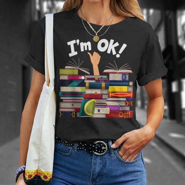 Book Lovers Bookworm Book Nerd I'm Ok T-Shirt Gifts for Her Book Lovers Bookworm Book Nerd I'm Ok T-Shirt Gifts for Her