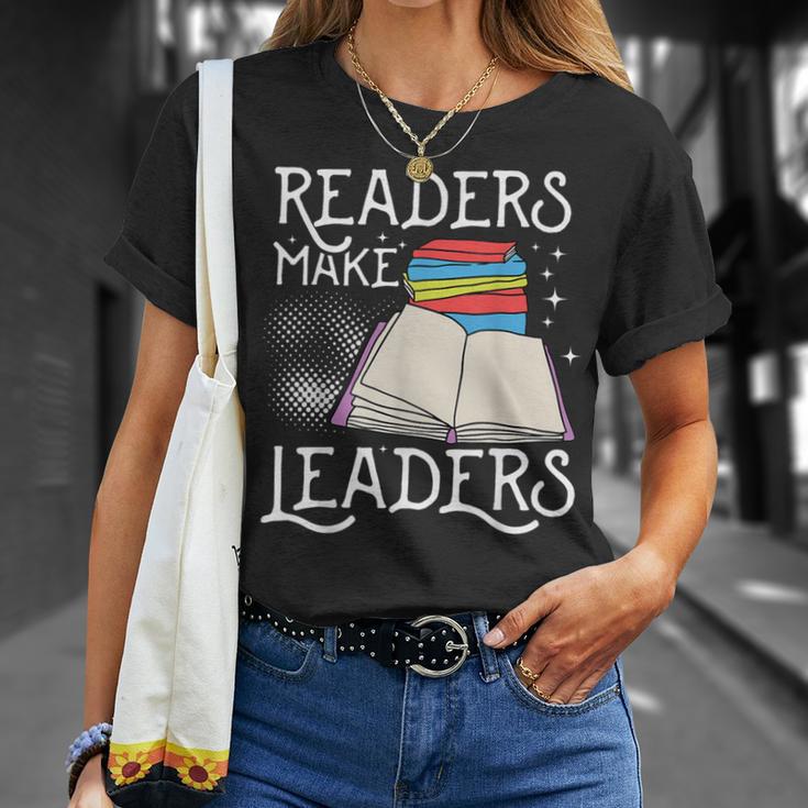 Book Lovers Librarians Avid Readers Make Leaders Bookworms T-Shirt Gifts for Her