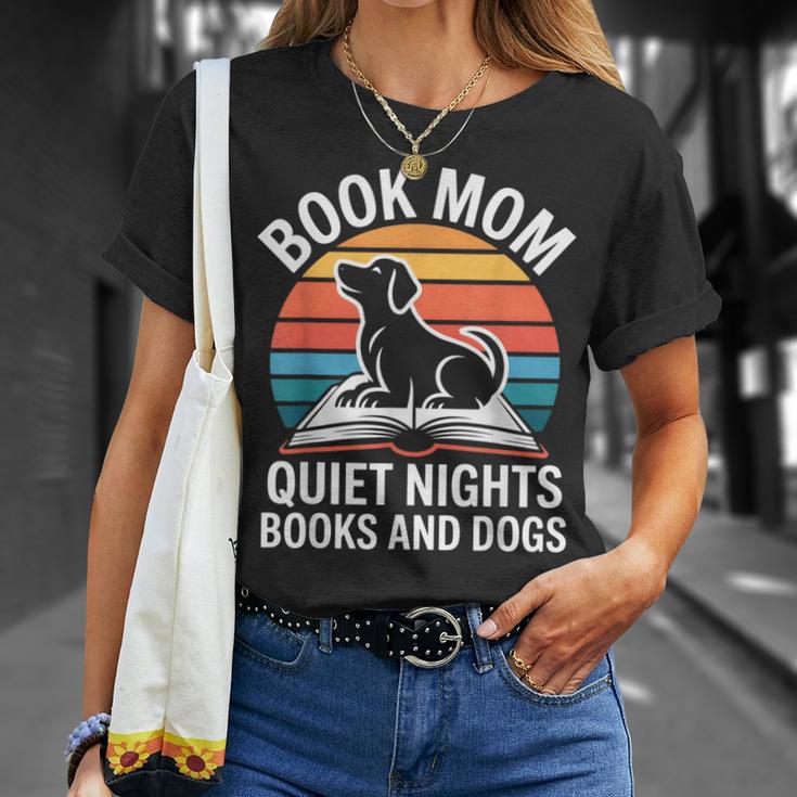Book Mom Quiet Nights Books And Dogs T-Shirt Gifts for Her