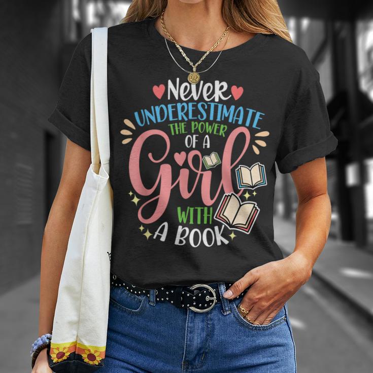 Book Reader Reading Literature Bookworm Idea Never Underestimate The Power Of A Girl With A Book Women's Short Sleeve Cotton 60 Polyester 40 Classic Fit Crew Neck Small T-Shirt Gifts for Her Book Reader Reading Literature Bookworm Idea Never Underestimate The Power Of A Girl With A Book Women's Short Sleeve Cotton 60 Polyester 40 Classic Fit Crew Neck Small T-Shirt Gifts for Her