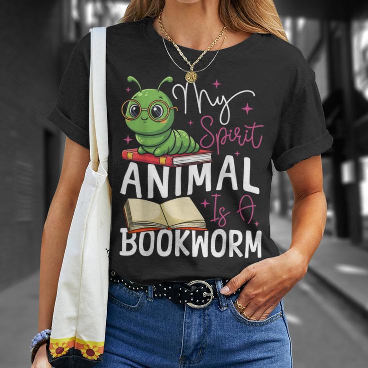 Book Reading My Spirit Animal Is A Bookworm T-Shirt Gifts for Her