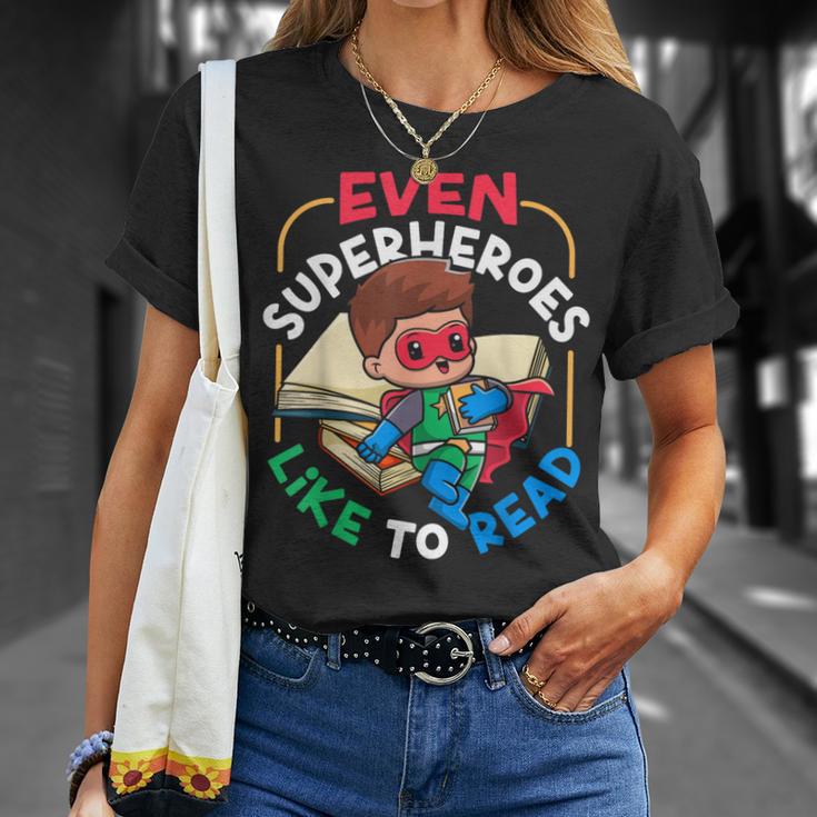Book Reading Superheroes Like To Read T-Shirt Gifts for Her