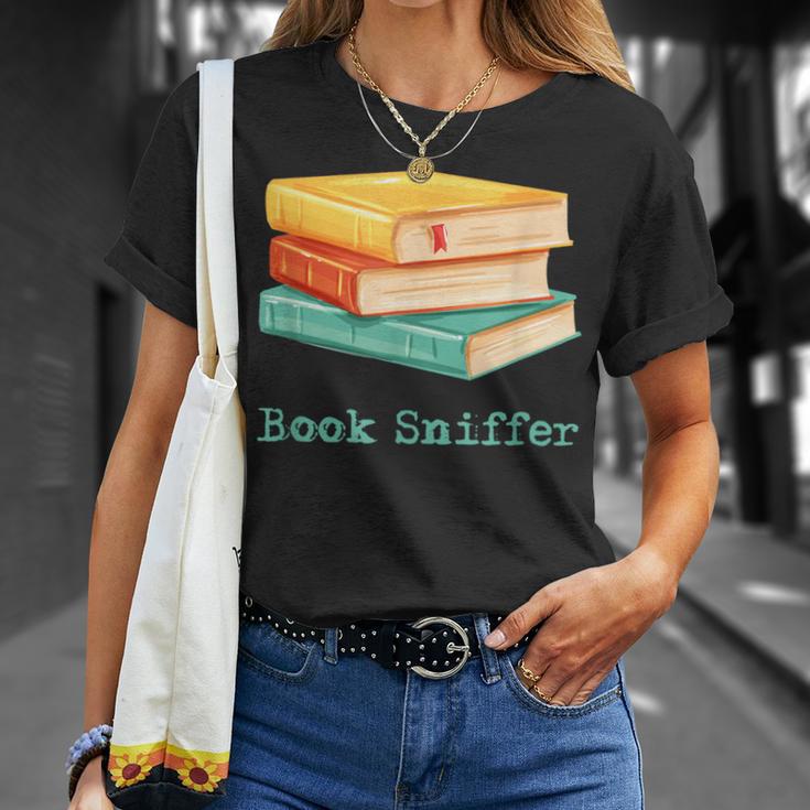 Book Sniffer Sniffing Booksniffing For Readers T-Shirt Gifts for Her
