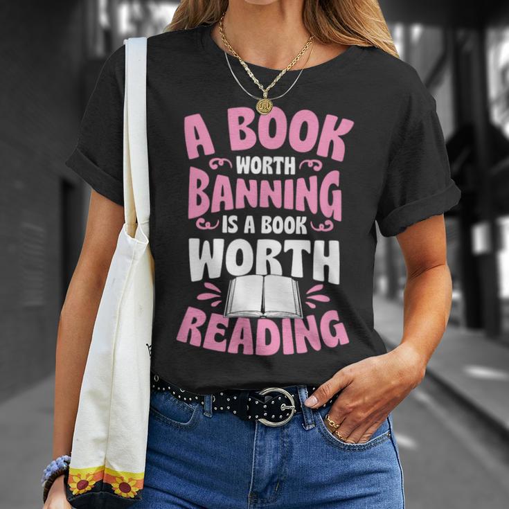 A Book Worth Banning Is A Book Worth Reading Librarian T-Shirt Gifts for Her A Book Worth Banning Is A Book Worth Reading Librarian T-Shirt Gifts for Her