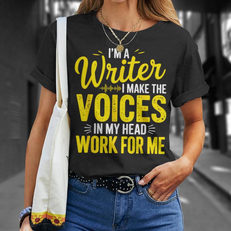 Book Writer Voices In My Head Work For Me Author Writing T-Shirt Gifts for Her