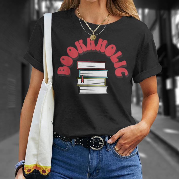 Bookaholic Book Lovers Librarian Teacher Book Reader T-Shirt Gifts for Her