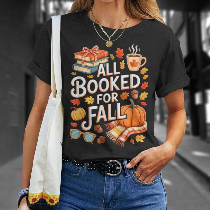 All Booked For Fall Cute Book Lover Autumn Reading Bookish T-Shirt Gifts for Her