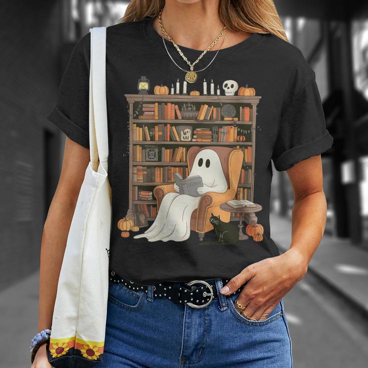 Bookish Ghost Haunted Library Cat Bookworm Book Lover T-Shirt Gifts for Her Bookish Ghost Haunted Library Cat Bookworm Book Lover T-Shirt Gifts for Her