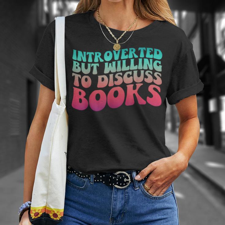 Bookish Reading Love Introverted But Willing To Discuss Book T-Shirt Gifts for Her Bookish Reading Love Introverted But Willing To Discuss Book T-Shirt Gifts for Her