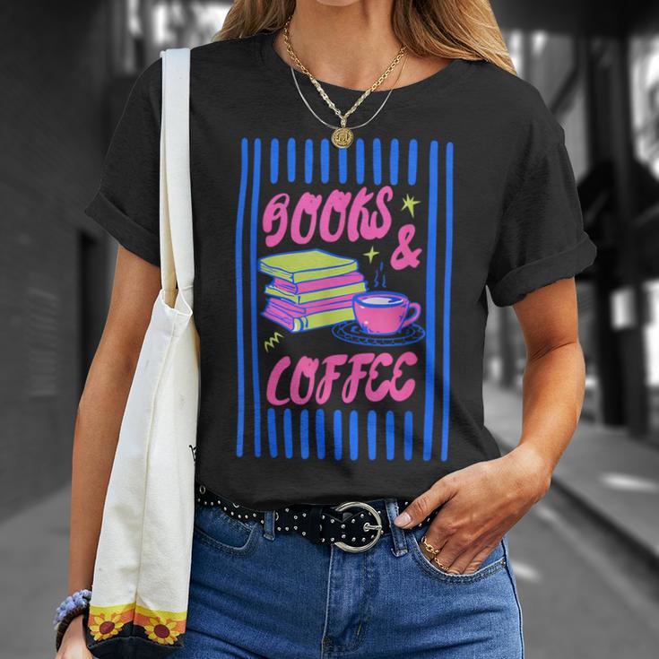 Books And Coffee Bookish Bookworm Reading Book Lover Women T-Shirt Gifts for Her
