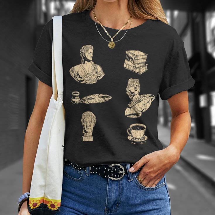 Books Coffee And Statues Dark Academia T-Shirt Gifts for Her Books Coffee And Statues Dark Academia T-Shirt Gifts for Her