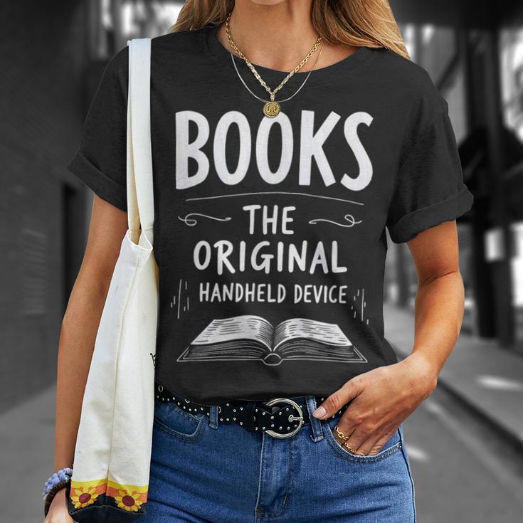 Books The Original Handheld Device Book Reading T-Shirt Gifts for Her Books The Original Handheld Device Book Reading T-Shirt Gifts for Her