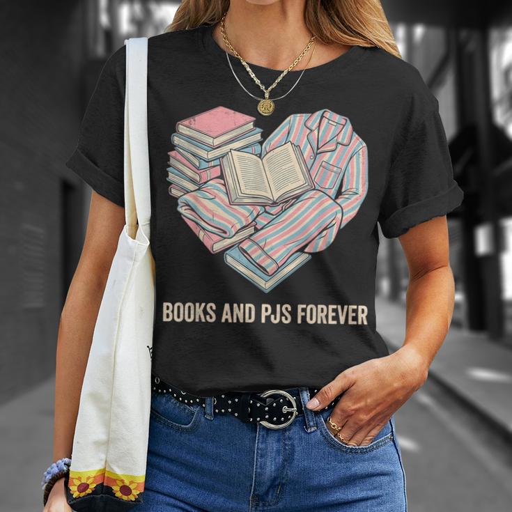 Books And Pajamas Reading Bedtime T-Shirt Gifts for Her