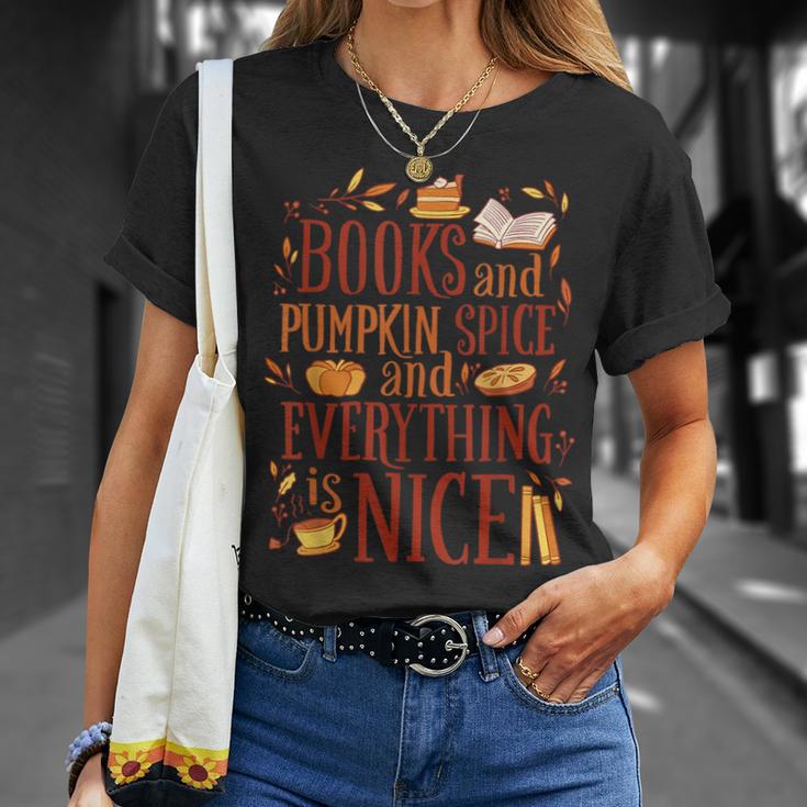Books And Pumpkin Spice Cute Fall Aesthetic T-Shirt Gifts for Her Books And Pumpkin Spice Cute Fall Aesthetic T-Shirt Gifts for Her
