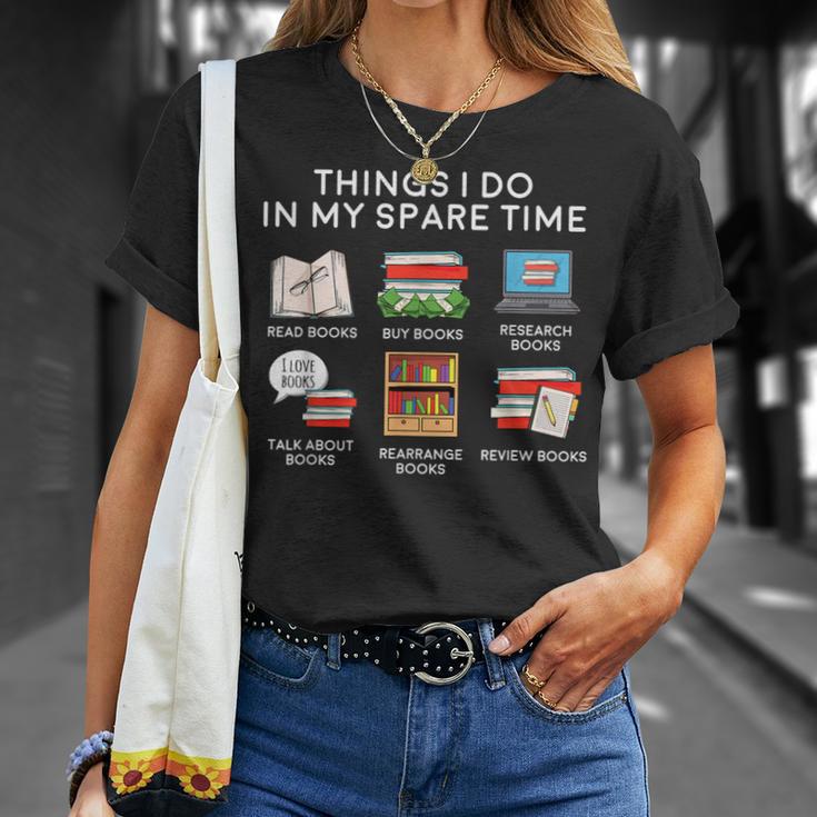 Books Things I Do In My Spare Time Reading T-Shirt Gifts for Her Books Things I Do In My Spare Time Reading T-Shirt Gifts for Her