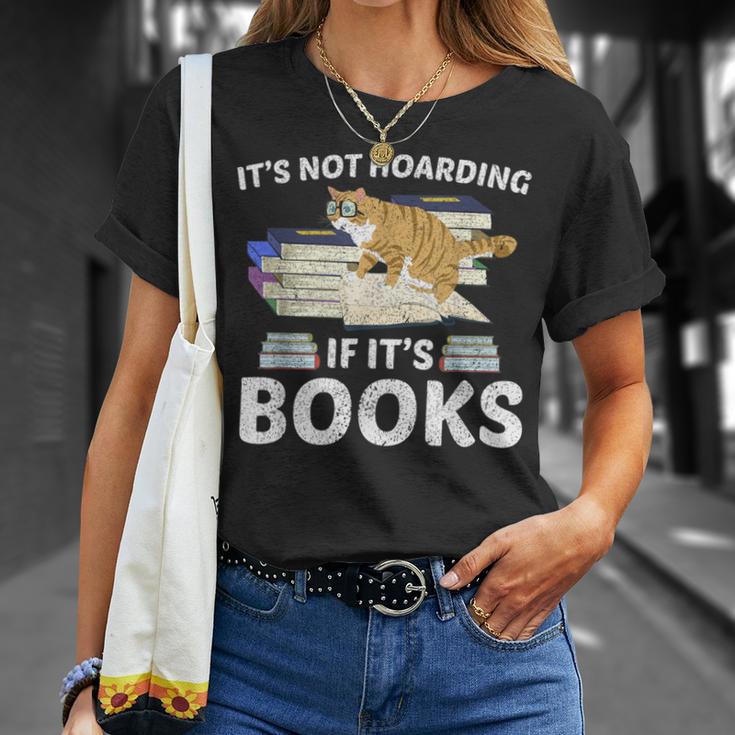 Bookworm Librarian Hoarder Cat Book Reading Hoarding T-Shirt Gifts for Her