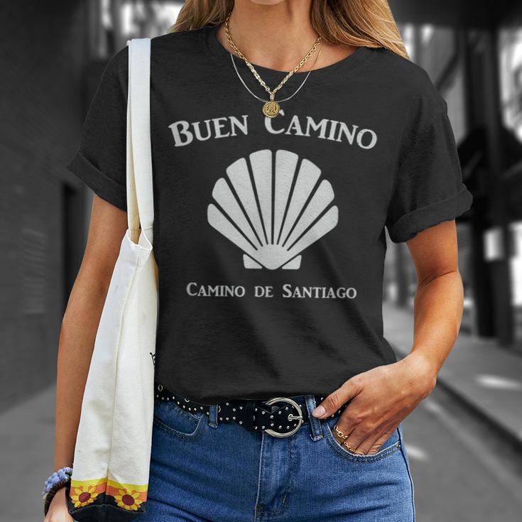 Buen Caminohell カミノデサンティアゴ巡礼ザ・ウェイ Tシャツ 彼女への贈り物