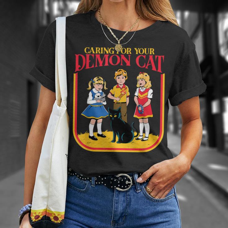 Caring For Your Evil Cat Retro Dark Humor Book Cover T-Shirt Gifts for Her Caring For Your Evil Cat Retro Dark Humor Book Cover T-Shirt Gifts for Her