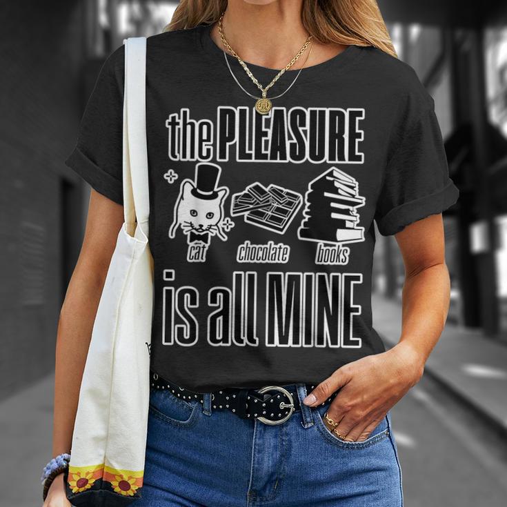 Cat Chocolate Books All Mine T-Shirt Gifts for Her Cat Chocolate Books All Mine T-Shirt Gifts for Her
