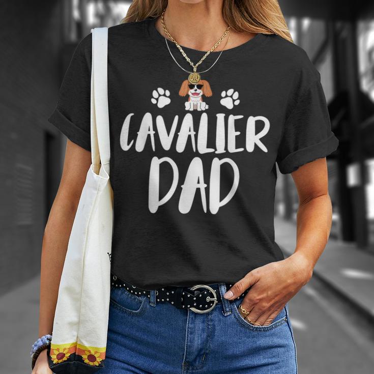 Cavalier Dad Cavalier King Charlespaniel Cane Papà Maglietta Regalos para ella