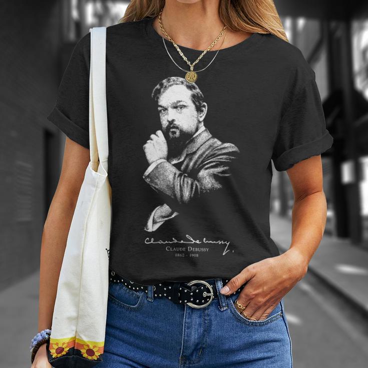 Claude Debussy-クロード・ドビュッシー-フランスの作曲家-クラシック音楽 Tシャツ 彼女への贈り物