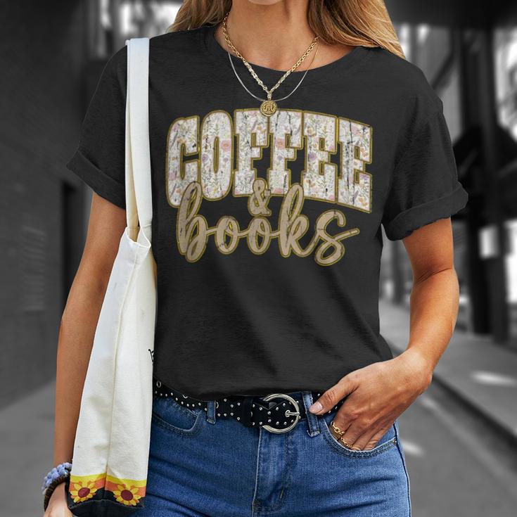 Coffee And Books I Love Them Both Book Coffee Lover T-Shirt Gifts for Her