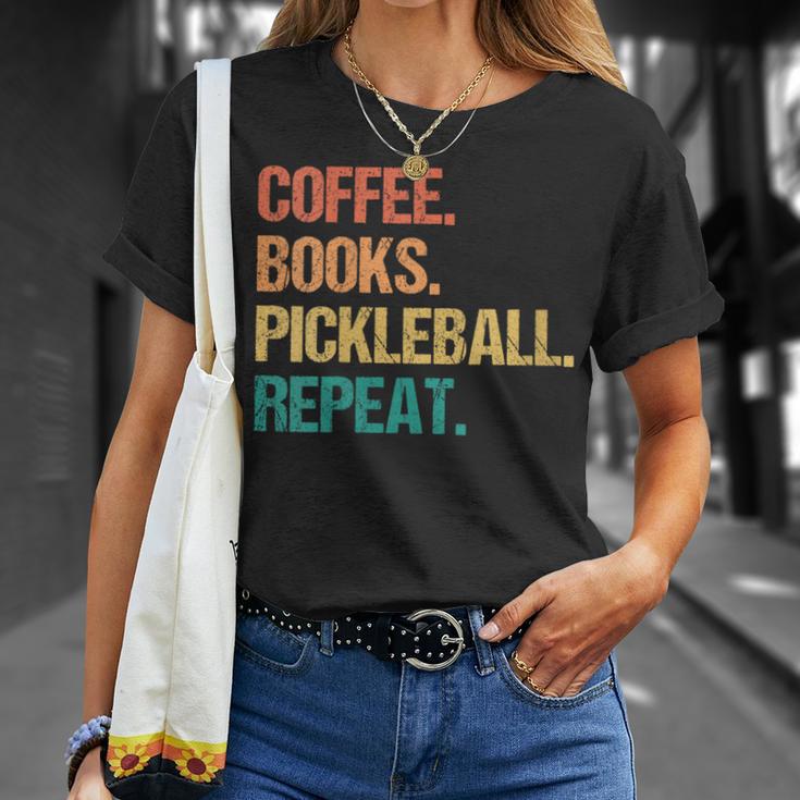 Coffee Books Pickleball Reading Lovers Bookworm T-Shirt Gifts for Her