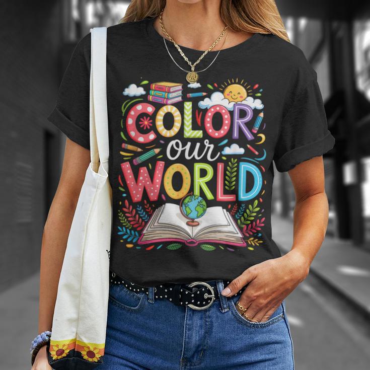 Color Our World Book Reading Program 2026 Summer Reading T-Shirt Gifts for Her
