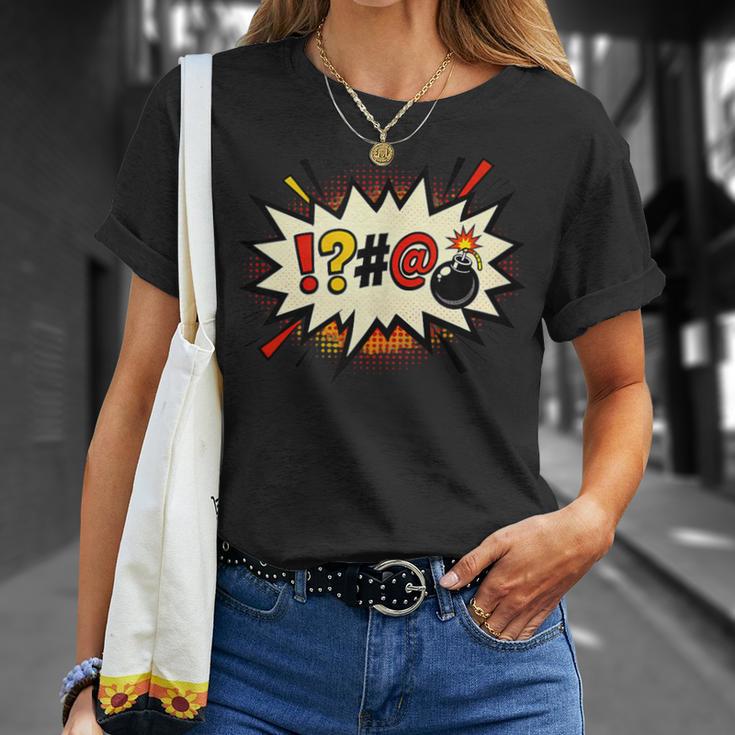 Comic Book Swear Bubble Pop Art Explosion Humor T-Shirt Gifts for Her Comic Book Swear Bubble Pop Art Explosion Humor T-Shirt Gifts for Her