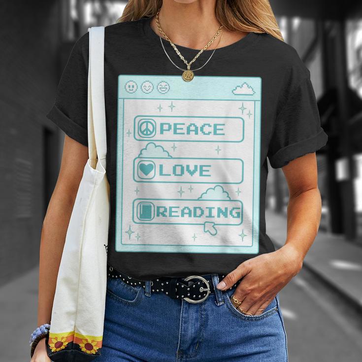 Computer Geek Peace Love Reading Cool Book Lover Bookworm T-Shirt Gifts for Her Computer Geek Peace Love Reading Cool Book Lover Bookworm T-Shirt Gifts for Her