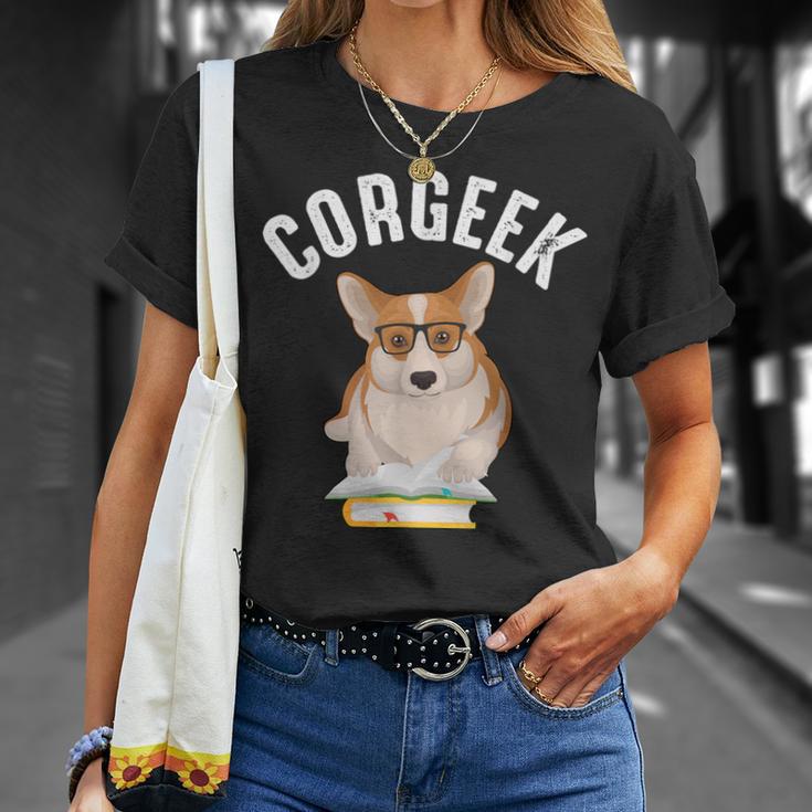 Corgee Lovers Corgeek Book Lovers T-Shirt Gifts for Her