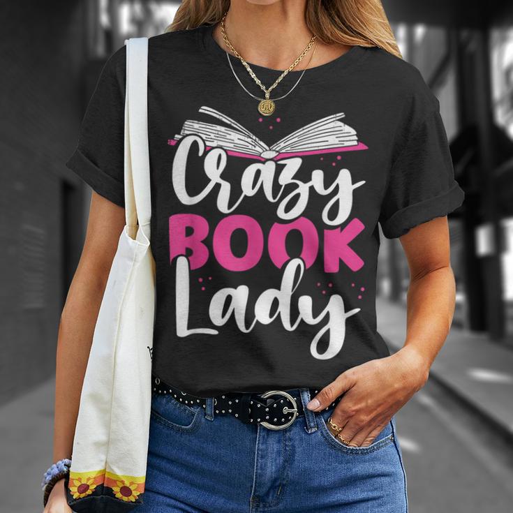 Crazy Book Lady Bookworm Book Lovers T-Shirt Gifts for Her