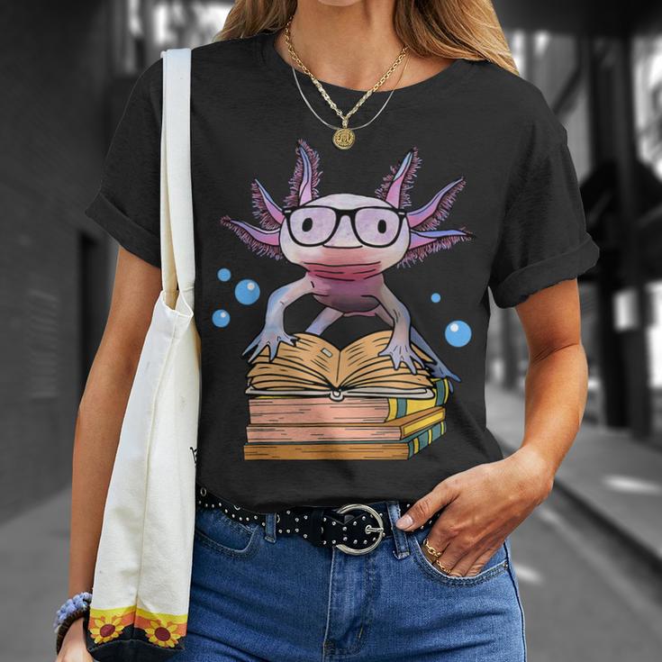 Cute Axolotl Read Book Shirt Kids Boy Girl Salamander T-Shirt Gifts for Her Cute Axolotl Read Book Shirt Kids Boy Girl Salamander T-Shirt Gifts for Her