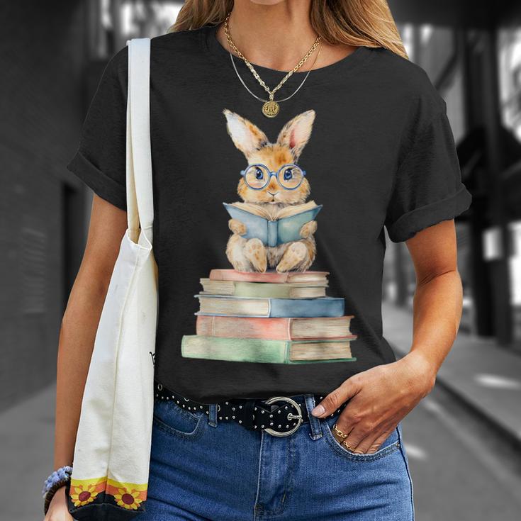 Cute Bunny Reading Book Back To School Easter T-Shirt Gifts for Her Cute Bunny Reading Book Back To School Easter T-Shirt Gifts for Her